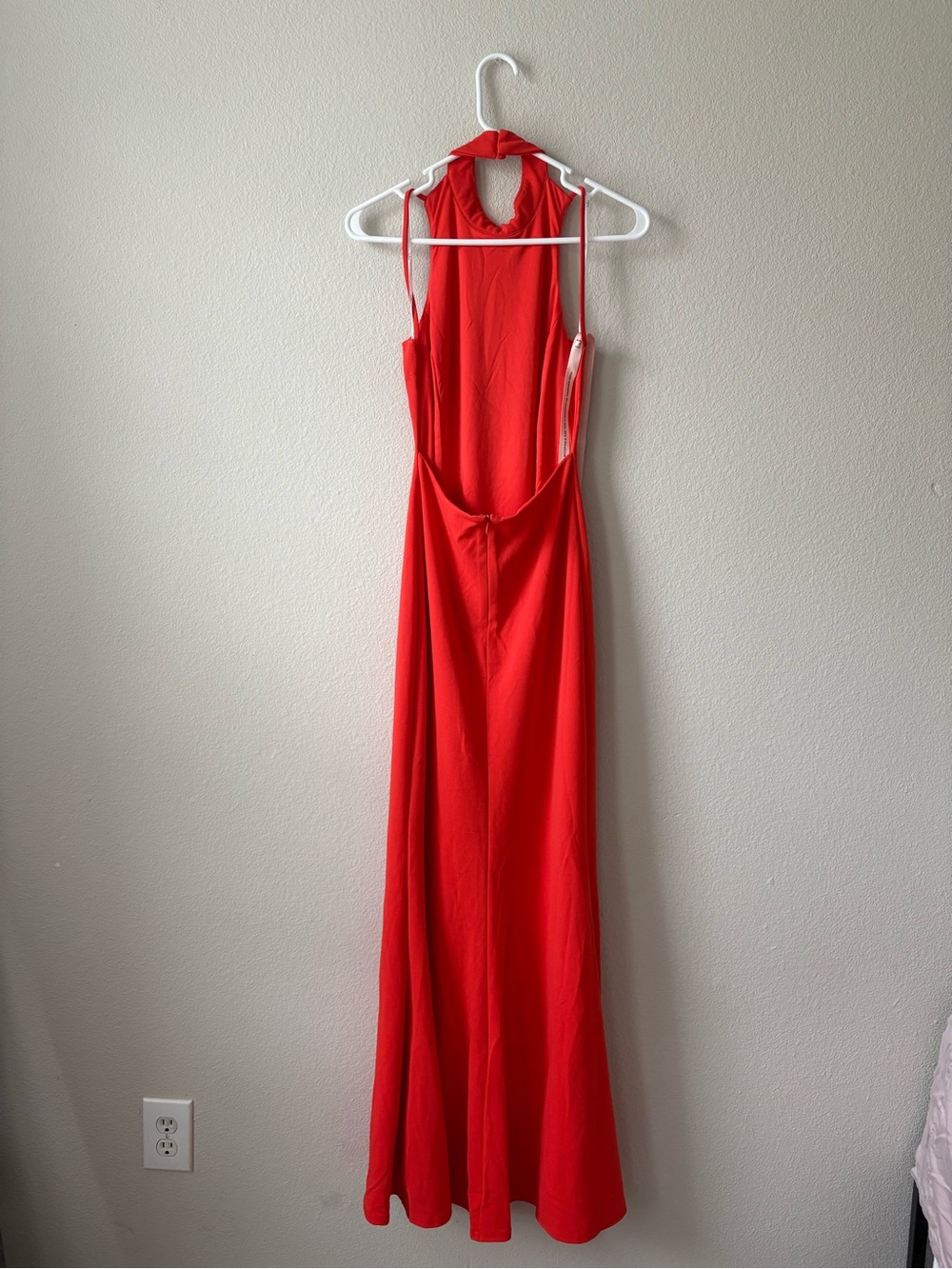 Lulu's Vibrant Orange High-Neck Sleeveless Maxi Dress - Picture 4 of 6
